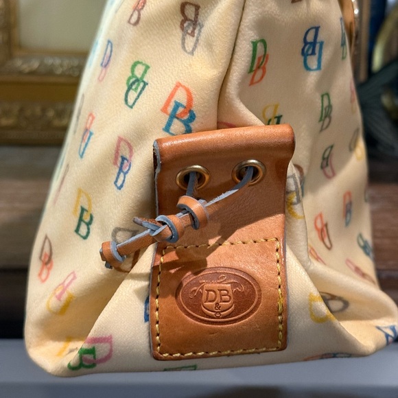 DOONEY & BOURKE Yellow Coated Logo Canvas Satchel Convertible Crossbody Bag. EUC - Picture 9 of 10